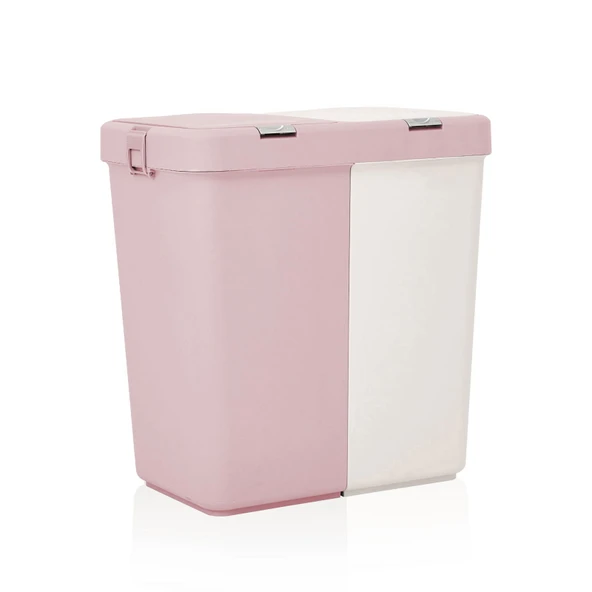 Duo Laundry Çamaşır Sepeti - Pembe / Beyaz - 80 lt - 3