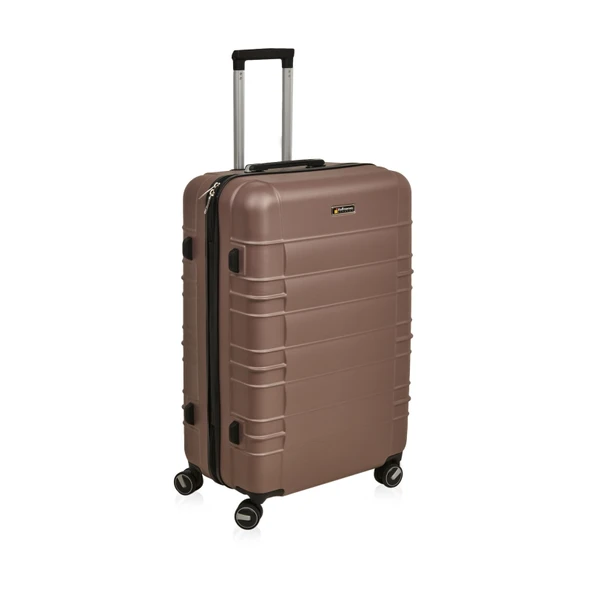 Travel Star Büyük Boy ABS Valiz - Platin - 76x52x30 cm - 2