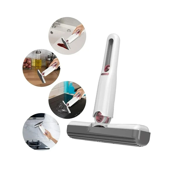 Taşınabilir Mini Mop - Beyaz - 30 cm - 2