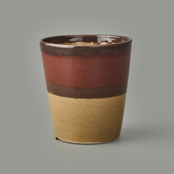 Living Seramik Saksı - Kahverengi - 13x12 cm
