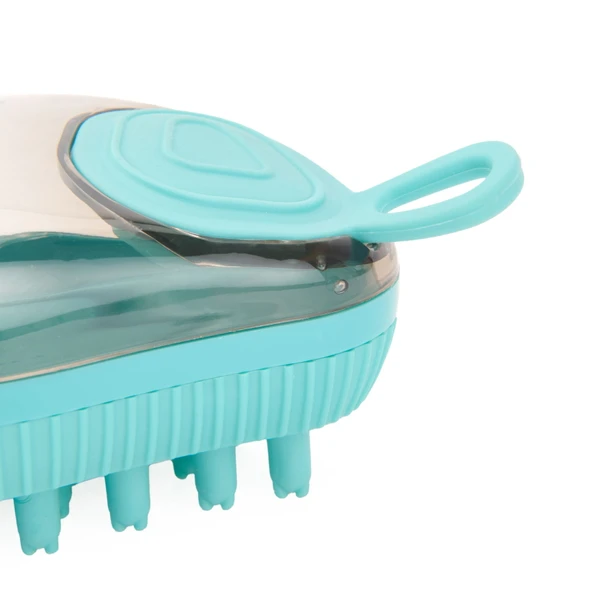 Doldurulabilir Kedi Köpek Yıkama Fırçası - Mavi - 9 cm - 3