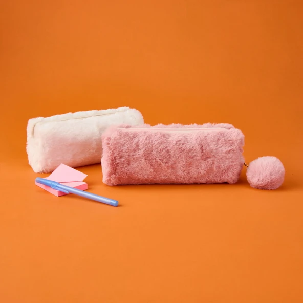 Peluş Kalem Çantası - Asorti - 20x4 cm - 2