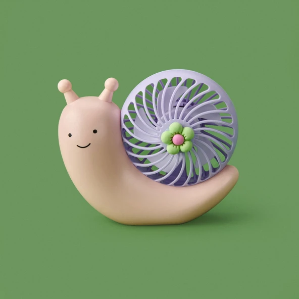 Living Salyangoz Figürlü Mini Fan - Asorti - 2