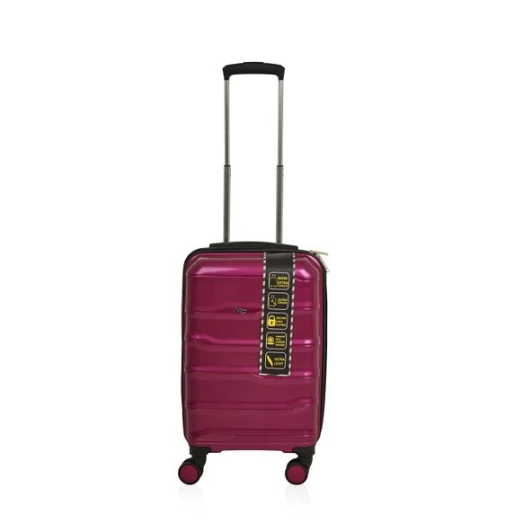 PP Kabin Boy Valiz - Mürdüm - 58x33x23 cm