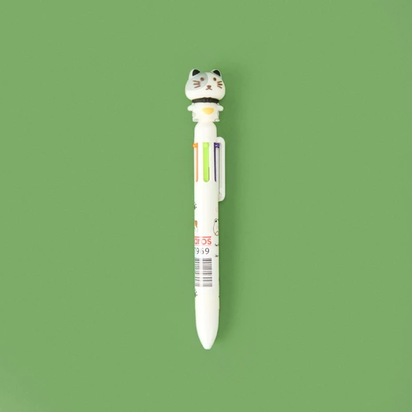 Unick Color New Cats 6 Renkli Tükenmez Kalem - Asorti - 17 cm - 3