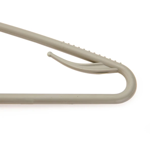 6'lı Plastik Elbise Askısı - Gri - 38 cm - 3