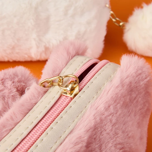 Peluş Kalem Çantası - Asorti - 20x4 cm - 3