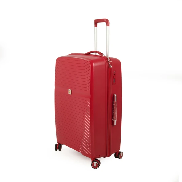Büyük Boy PP Valiz - Kırmızı - 70x48x26 cm - 3