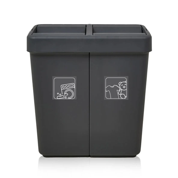 Comfort Geri Dönüşüm Çöp Kovası - Antrasit - 50 lt - 2