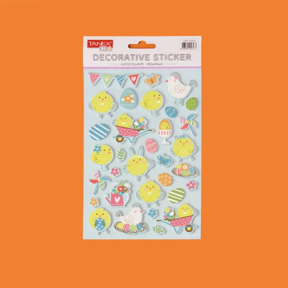 Kabartmalı Sticker - Asorti - 2