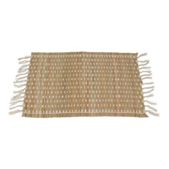 Houseware Püsküllü Amerikan Servis - Bej - 45x35 cm