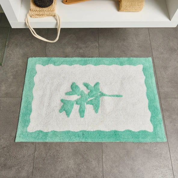 Soft Granny Summer Tufting Banyo Paspası - Beyaz - 60x90 cm