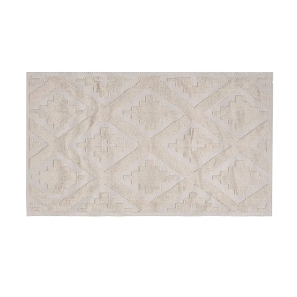 Soft Nil 2'li Banyo Paspası - Ekru - 60x100 cm + 50x60 cm