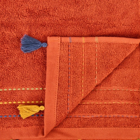 Soft Colorful Yüz Havlusu - Kiremit - 50x90 cm - 3