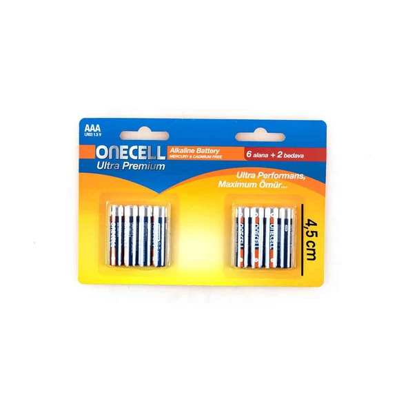 Ultra Premium Alkalin 1,5 V. 8'li AAA Boy Pil - 3