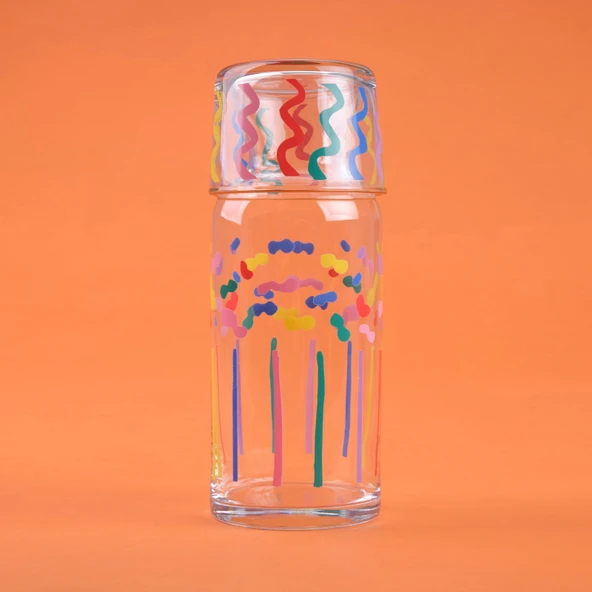 Functional Basic Bardaklı Sürahi - Renkli - 700 ml
