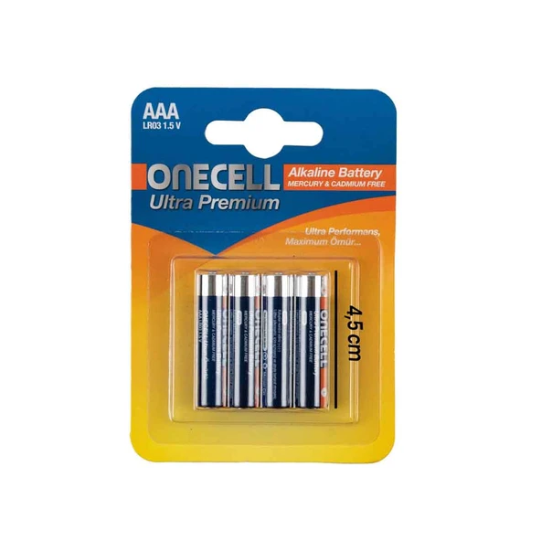 Ultra Premium Alkalin 1,5 V. 4'lü AAA Boy Pil - 3