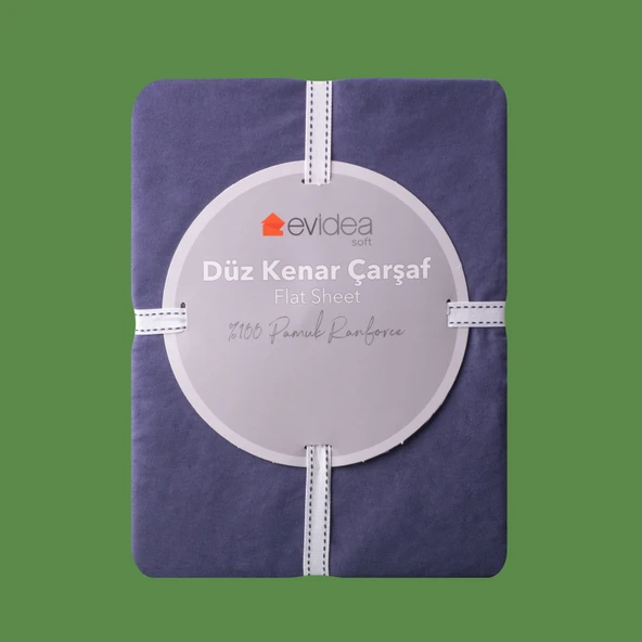 Soft Basic Tek Kişilik Düz Kenar Çarşaf - Lacivert - 160x240 cm - 2
