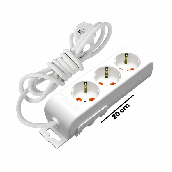 Ri Tech 3'lü Topraklı Grup Priz - 2 mt - 3