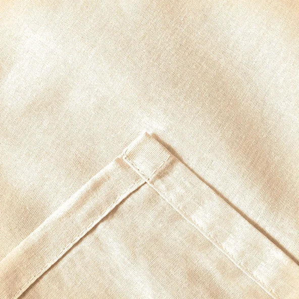 Soft Basic Tek Kişilik Düz Kenar Çarşaf - Ekru - 160x240 cm - 3