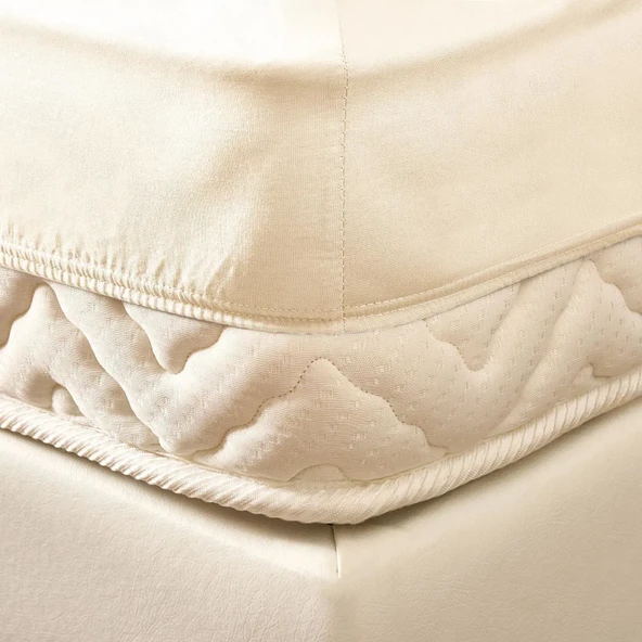 Soft Basic Çift Kişilik Lastikli Çarşaf - Ekru - 160x200 cm - 2