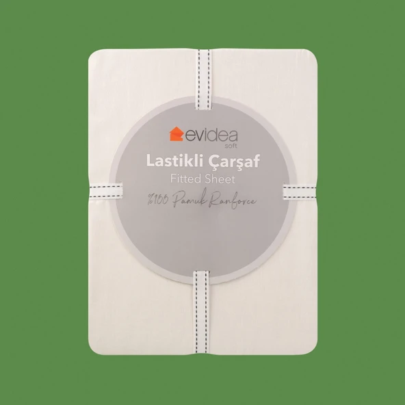 Soft Basic Çift Kişilik Lastikli Çarşaf - Ekru - 180x200 cm - 3