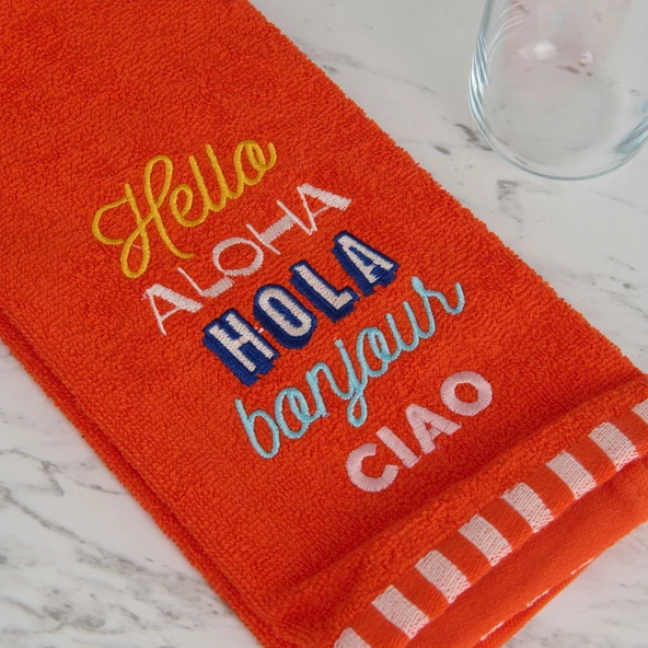 Soft Hola Mutfak Havlusu - Turuncu - 40x66 cm - 3