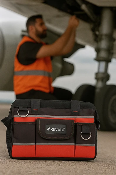 Alveta Profesyonel Hırdavat El Aletleri Tamir Bakım Onarım Takım Çantası M Boy Omuz Askılı 8684250501 - 2