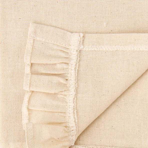 Soft Fırfırlı 2'li Amerikan Servis - Ekru - 35x50 cm - 3