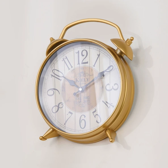 Dekoratif Antik Peter Masa Saati - Gold - 25x31 cm - 3