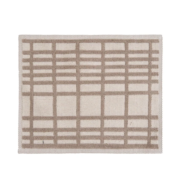 Soft Roger 2'li Banyo Paspası - Ekru / Bej - 60x100 cm + 50x60 cm - 2