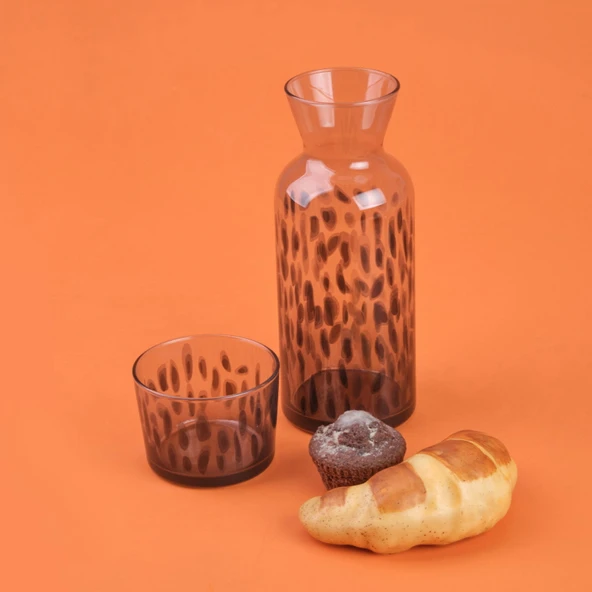 Calista Bardaklı Sürahi Seti - Siyah - 700 ml - 2