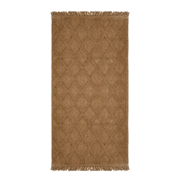 Soft Ruut Rutenna Halı - Bej - 80x150 cm