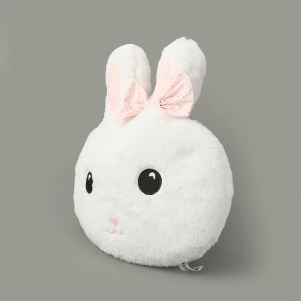 Dreamy Mutlu Tavşan Figürlü Yastık - Beyaz - 35x45 cm - 3