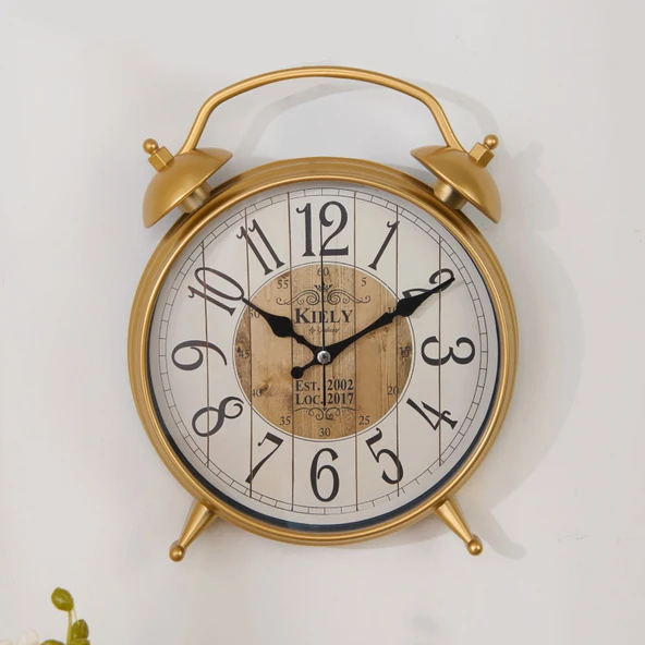 Dekoratif Antik Peter Masa Saati - Gold - 25x31 cm - 2