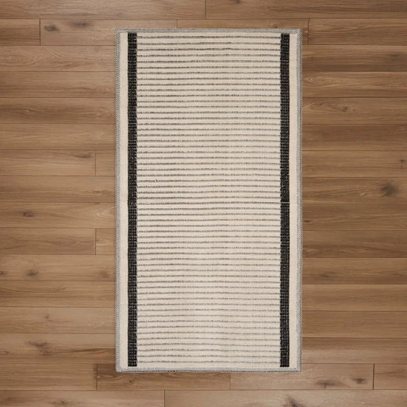 Soft Linya Dekoratif Halı - Ekru - 80x150 cm