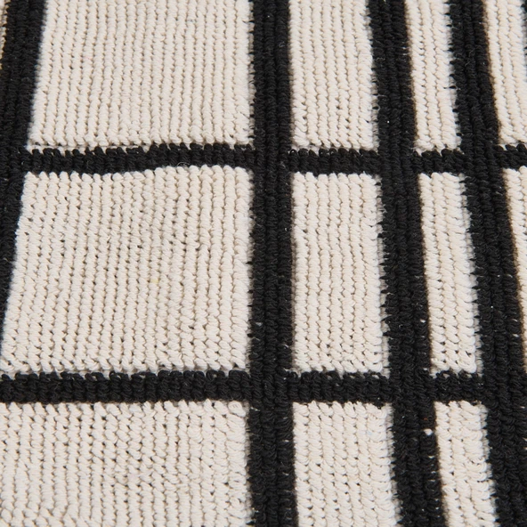 Soft Roger 2'li Banyo Paspası - Ekru / Siyah - 60x100 cm + 50x60 cm - 3