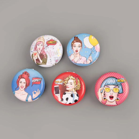 Pop Art Ayna - Asorti - 6.5 cm