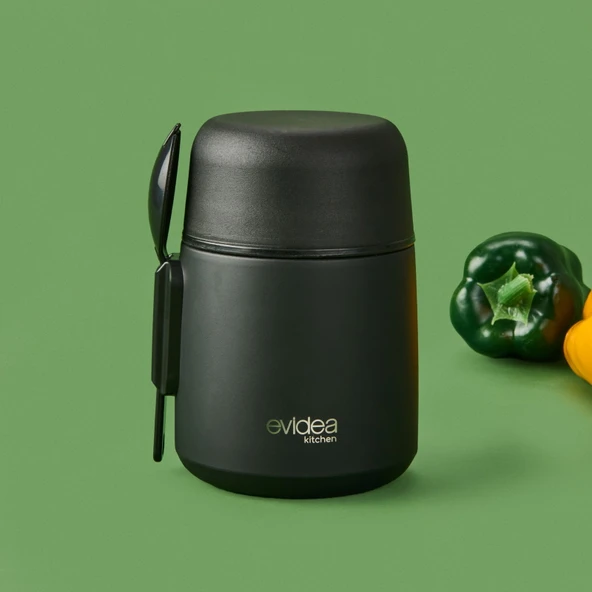 Kitchen Yemek Termosu - Siyah - 500 ml - 3