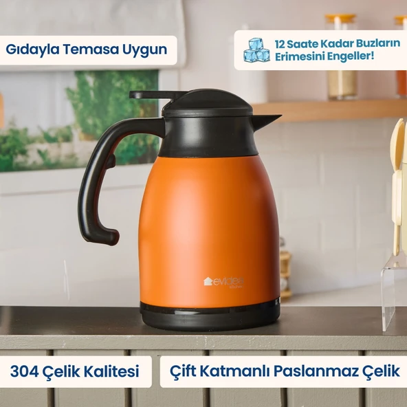 Kitchen Çay Termosu - Turuncu - 1,5 lt