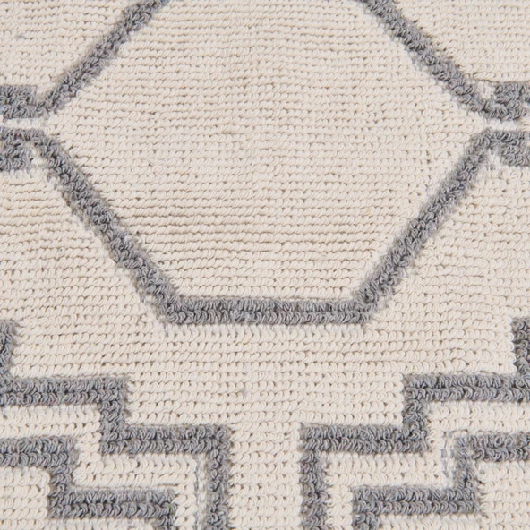 Soft Klas 2'li Banyo Paspası - Ekru / Gri - 60x100 cm + 50x60 cm - 3