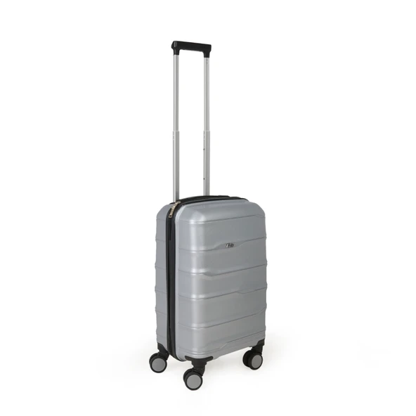 PP Kabin Boy Valiz - Gümüş - 58x33x23 cm - 2