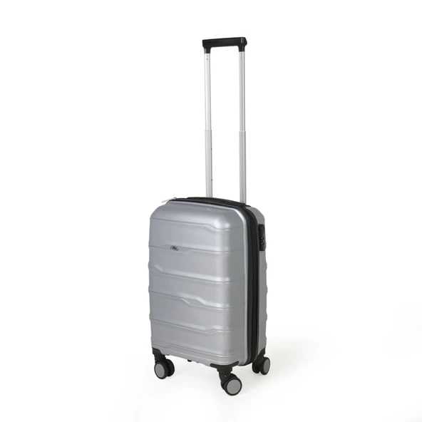 PP Kabin Boy Valiz - Gümüş - 58x33x23 cm - 3