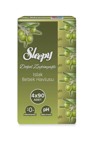 Sleepy Islak Havlu Zeytinyağlı 4x90'lı - 2