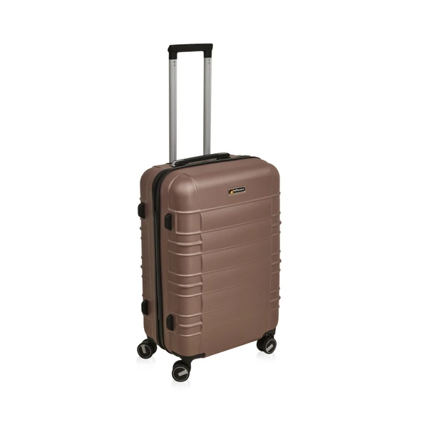 Travel Star Orta Boy ABS Valiz - Platin - 66x45x26 cm - 2