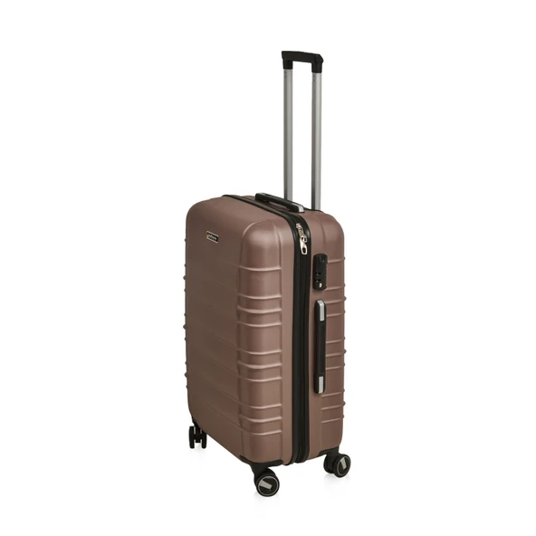 Travel Star Orta Boy ABS Valiz - Platin - 66x45x26 cm - 3