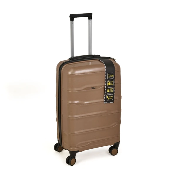 PP Orta Boy Valiz - Altın - 68x37x27 cm - 2