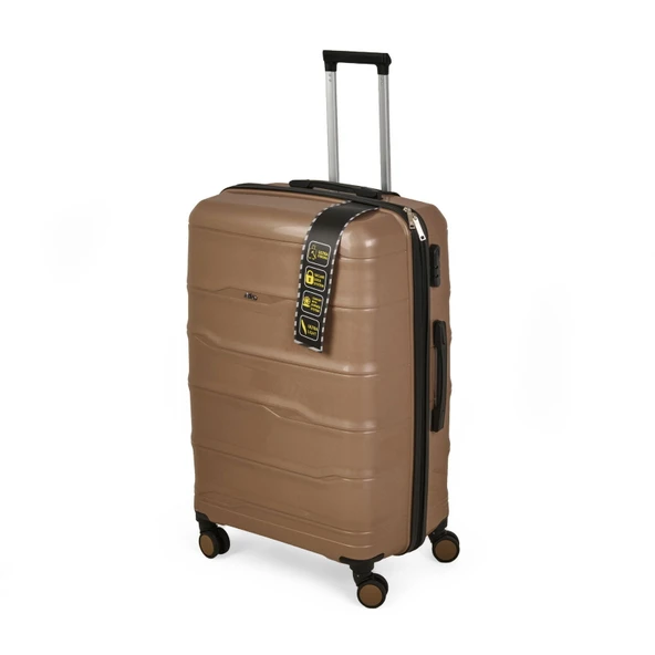 PP Büyük Boy Valiz - Altın - 77x45x32 cm - 3