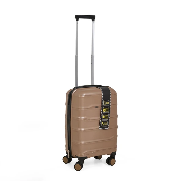 PP Kabin Boy Valiz - Altın - 58x33x23 cm - 2