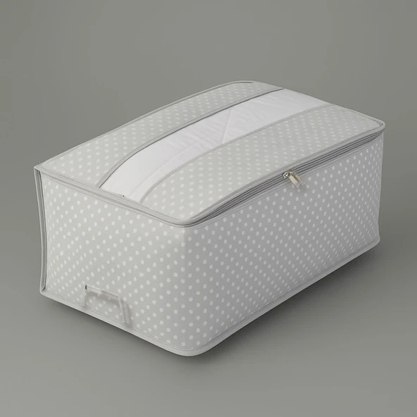 Home Baza Altı Şeffaf Detaylı Mega Boy Hurç - Gri - 74x46x22 cm - 2